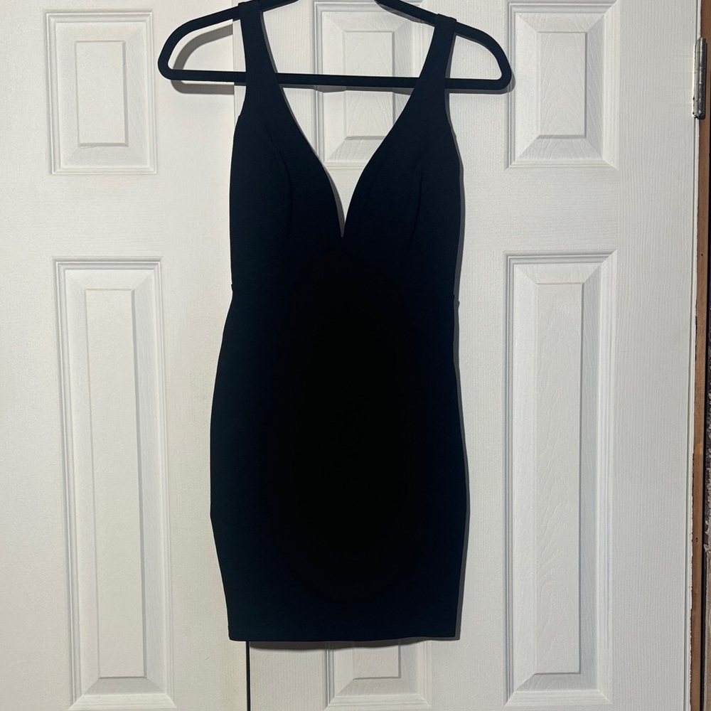 Lulu's Chic Black Mini Dress